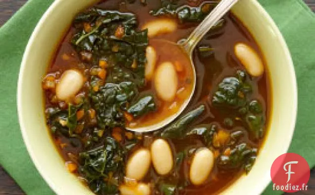 Soupe Aux Haricots Cannellini Et Au Chou Frisé