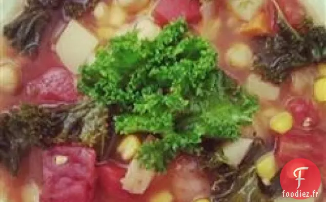 Soupe Végétarienne au Chou Frisé