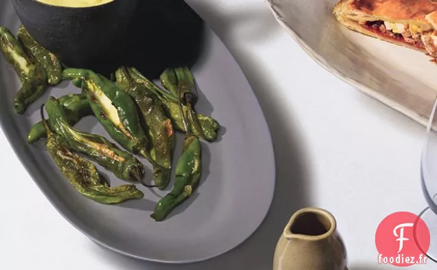 Poivrons Padrón Farcis au fromage Tetilla