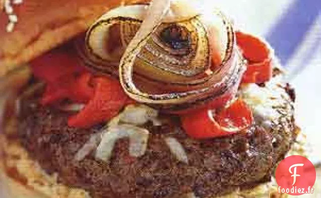 Hamburgers au Bœuf et à l'Andouille au fromage Asiago