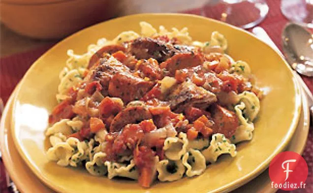 Ragù de Saucisses au Poulet et à l'Andouille