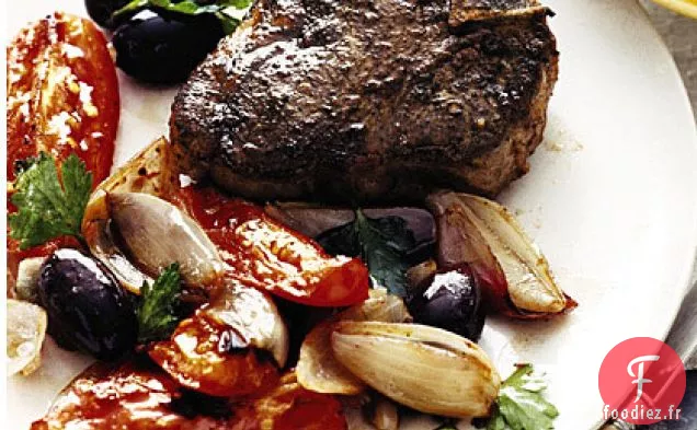 Côtelettes d'Agneau aux Tomates et Olives