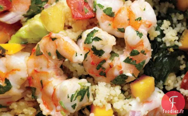 Crevettes Avec Salsa Avocat-Mangue