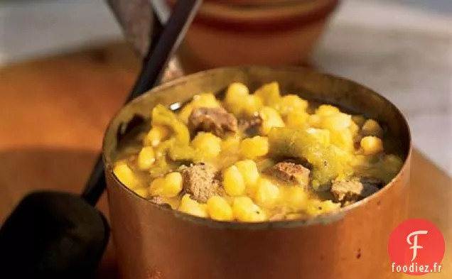 Hominy Hopi et Ragoût d'Agneau