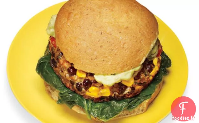 Burger aux Haricots Noirs et au Maïs