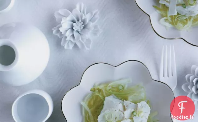 Flétan Cuit à la vapeur au Gingembre et au Chou