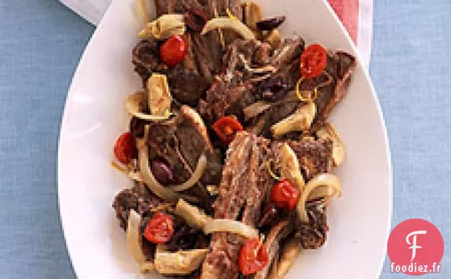 Côtelettes D'Agneau Au Cœur D'Artichaut