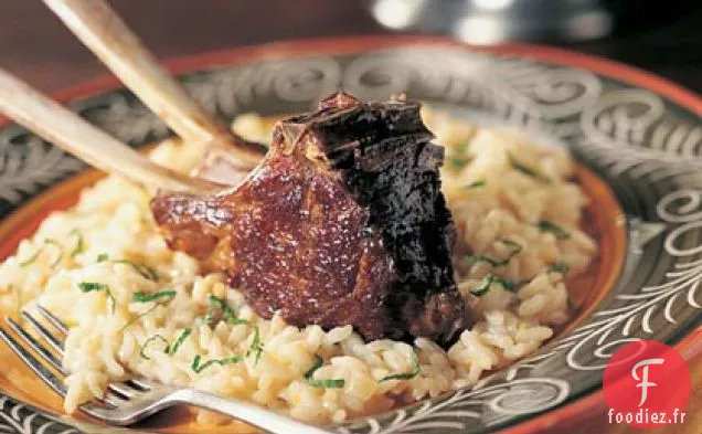 Côtelettes d'Agneau au Risotto à la Menthe