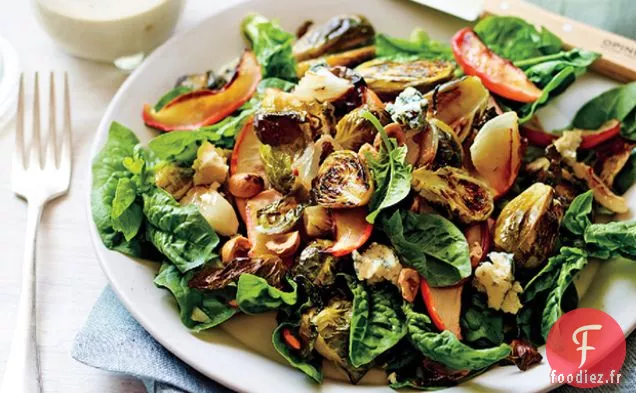 Salade de Choux de Bruxelles Rôtis et Pommes