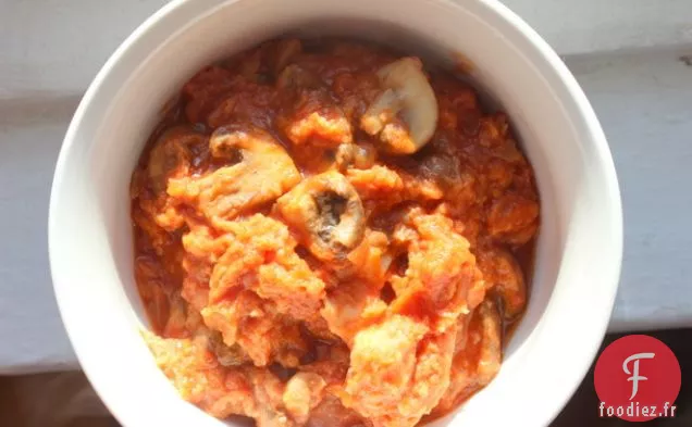 Soupe de Pain aux Tomates Et aux Champignons à Préparer