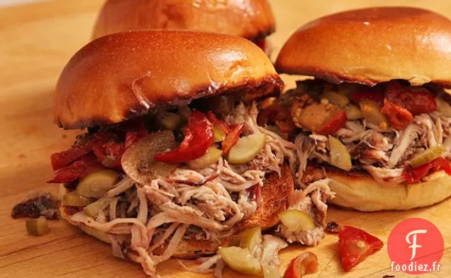Sandwichs de Porc Effiloché Faciles à Cuire Au Four