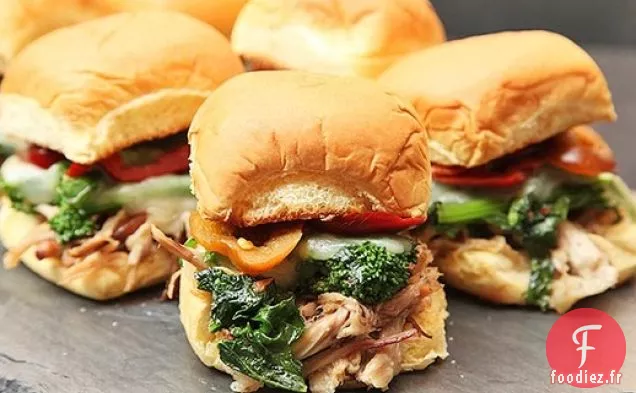Sandwichs Rabe au Rôti de Porc et au Brocoli Le Jour du Gibier