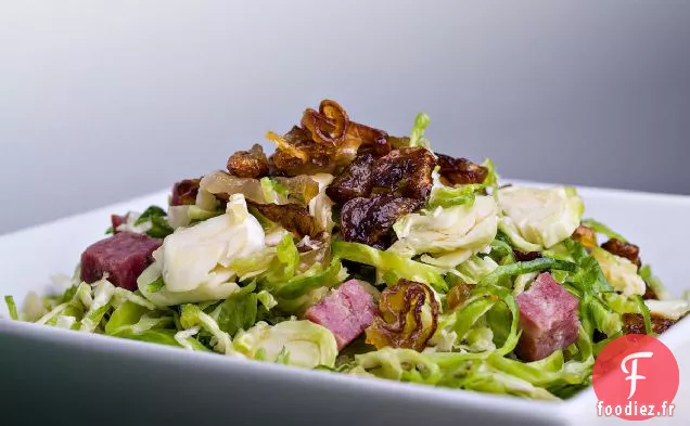Salade De Choux De Bruxelles À La Vinaigrette Soppressata Recette