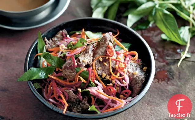Recette de Salade de Bœuf au Tamarin et Chou-Rave