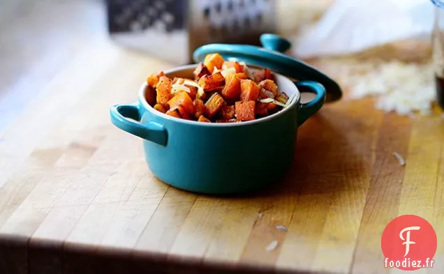 Courge Musquée Rôtie aux Pignons de Pin et Parmesan