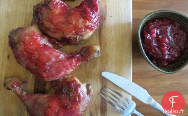 Poulet Rôti Glacé aux Canneberges