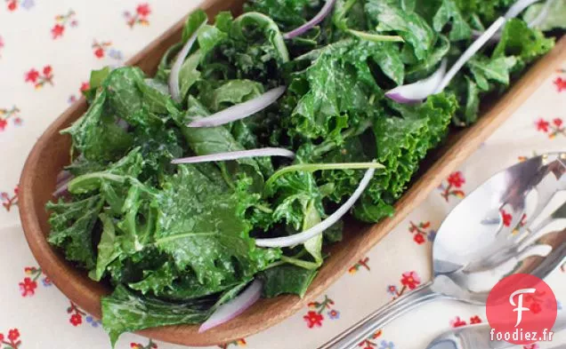 Salade De Verts Amers Avec Vinaigrette Au Sésame