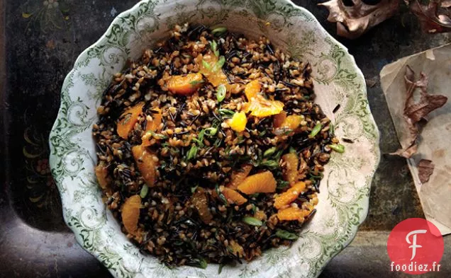 Salade de Riz Sauvage, Farro et Mandarine