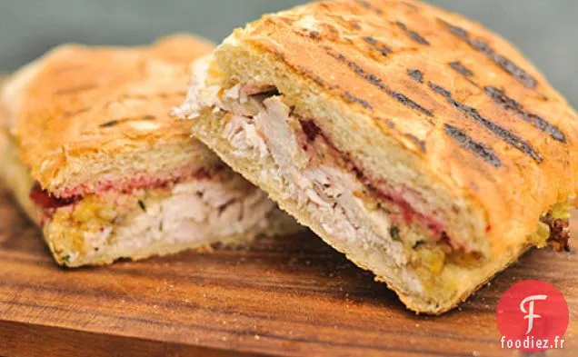 Panini de Thanksgiving Pressé au Gril