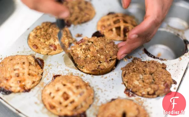 Mini Tartes Crumble aux Poires et aux Canneberges