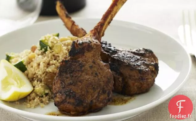 Côtelettes D'Agneau Marocaines Au Couscous Épicé