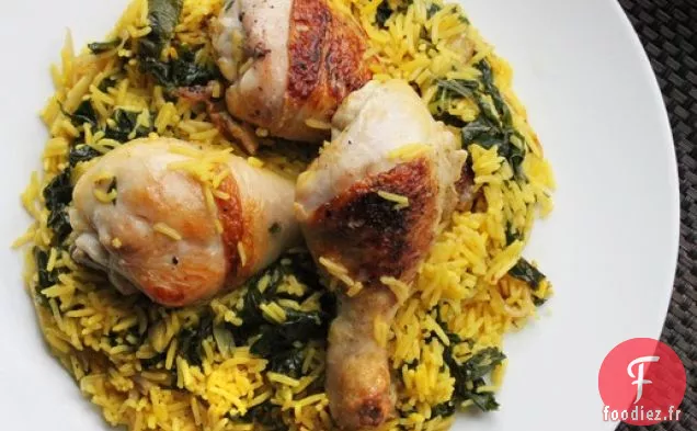 Poulet Au Citron et Riz au Chou Frisé