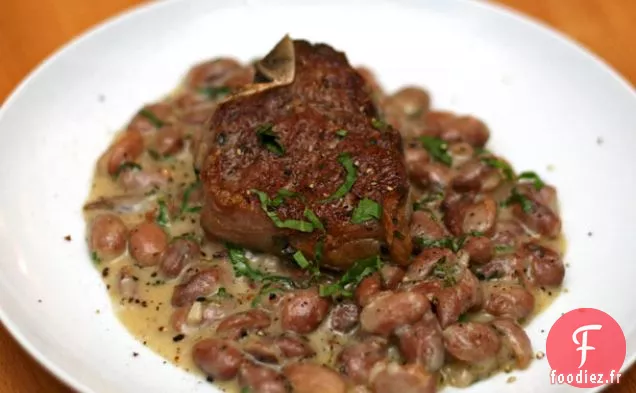 Dîner Ce Soir : Côtelettes D'Agneau Aux Haricots À La Crème Fraîche