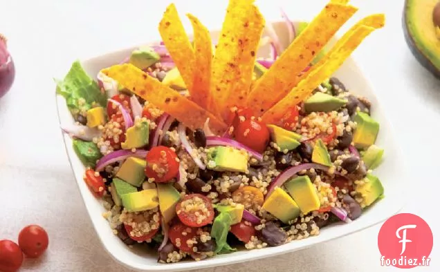 Salade De Quinoa Tortilla À La Vinaigrette À La Coriandre Et Au Citron Vert Recette