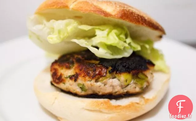 Burgers à la Dinde et à la Ricotta Aux Poireaux et à l'Aneth