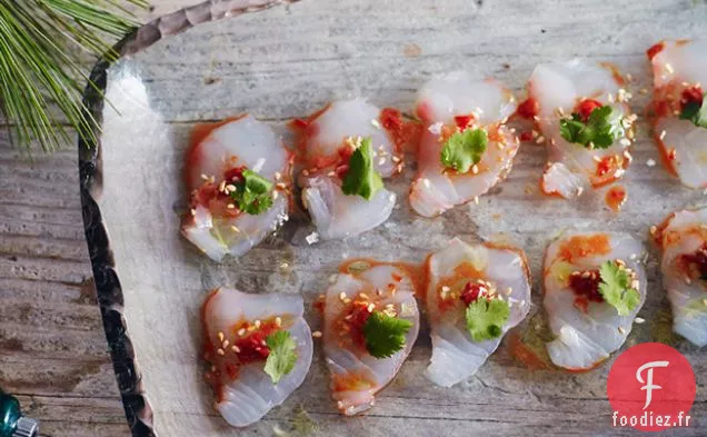 Crudo de Vivaneau aux Piments et au Sésame
