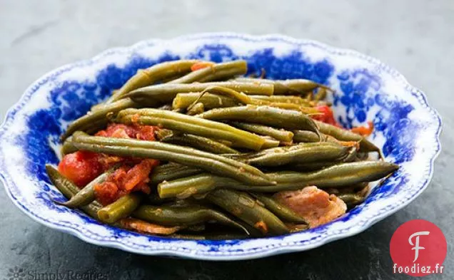 Haricots Verts aux Tomates et Bacon