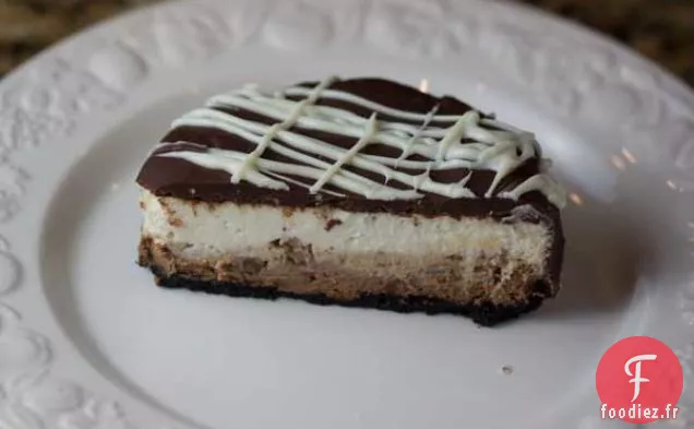 Gâteau au fromage de Quatre Pouces — Triple Couche Glacée au Chocolat