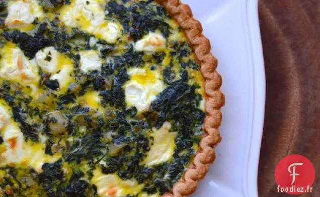 Quiche de Pommes de Terre, Épinards et Fromage de Chèvre