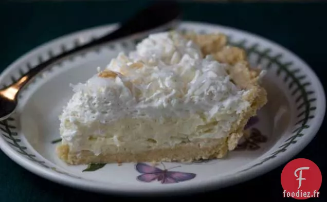 Tarte À La Crème De Noix De Coco Faite Avec Moitié Et Moitié
