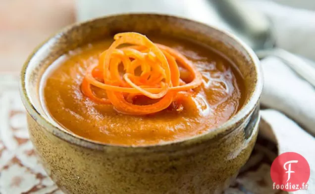 Soupe de Carottes et Tomates au Gingembre