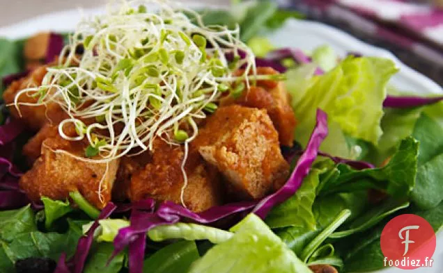 Tofu Cuit Lentement dans une sauce Barbecue à l'Ananas
