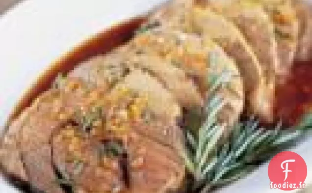 Gigot D'Agneau Rôti Au Romarin Et Sauce Balsamique