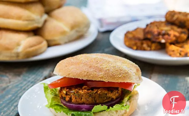 Hamburgers à la Patate Douce et aux Haricots Noirs d'inspiration Africaine