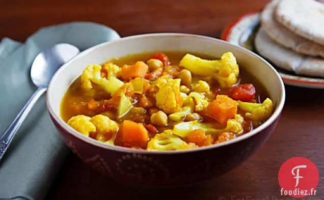 Soupe de Chou-Fleur au Curry et Patates Douces