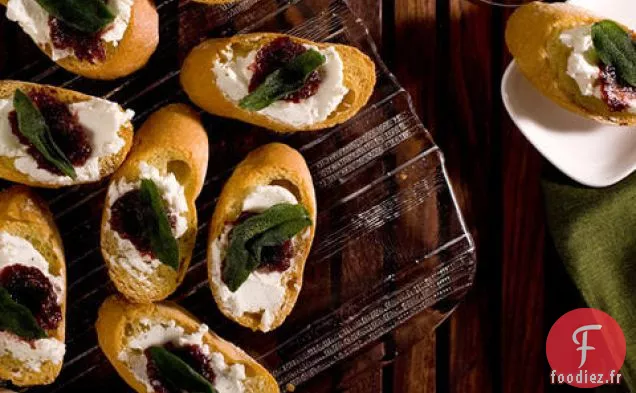 Crostini à la Confiture de Figues et au Fromage de Chèvre