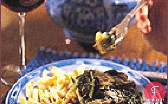 Ragoût d'Agneau acidulé avec Laitue et Oignons verts