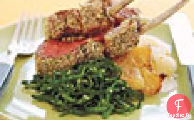 Rôtis d'Agneau au Poivre de Malagueta et Croûte de Farofa