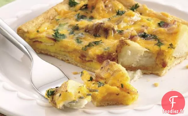 Pizza au Petit déjeuner au Bacon et aux Pommes de Terre