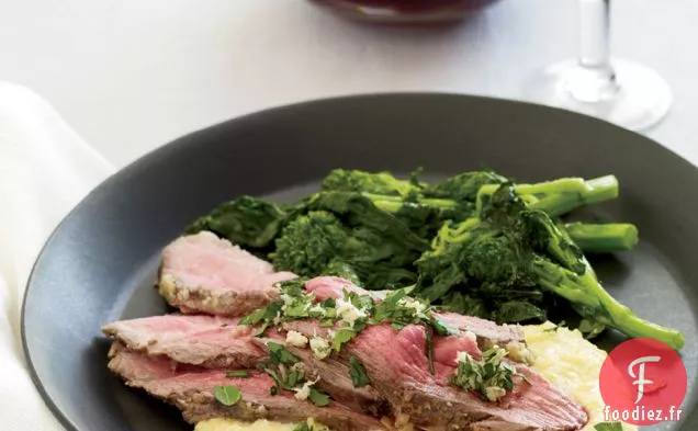 Agneau Rôti au Citron et au Fenouil avec Polenta