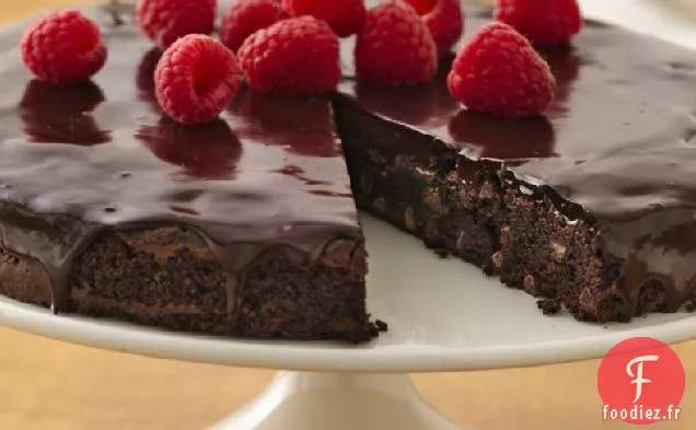 Torte de Ganache au Brownie sans Gluten aux Framboises