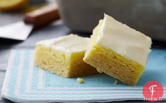 Barres de Gâteau au Fromage Au Citron