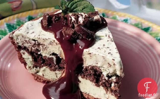 Tarte à la Crème Glacée aux Pépites de Chocolat à la Menthe