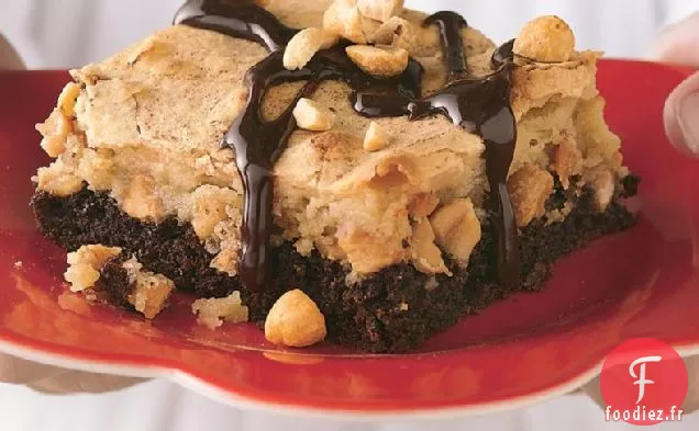 Gâteau Gluant Au Chocolat Et au Beurre d'Arachide