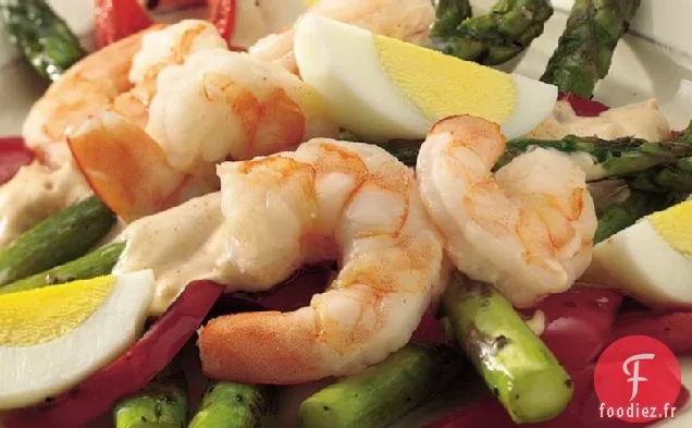 Salade de Crevettes et Asperges Fraîches