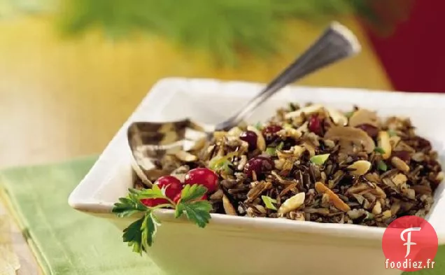 Riz Sauvage à la Mijoteuse aux Canneberges